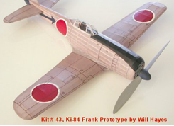 Kit # 43 Nakajima Ki-84 Frank. The Ki-84, Hayate (Hurricane)
