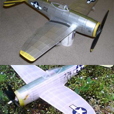 KIT #40-LC THE REPUBLIC P-47 THUNDERBOLT WW2 U.S. AIR FORCE FIGHTER. BUILD ANY ONE OF 3 DIFFERENT VERSIONS FROM THE KIT